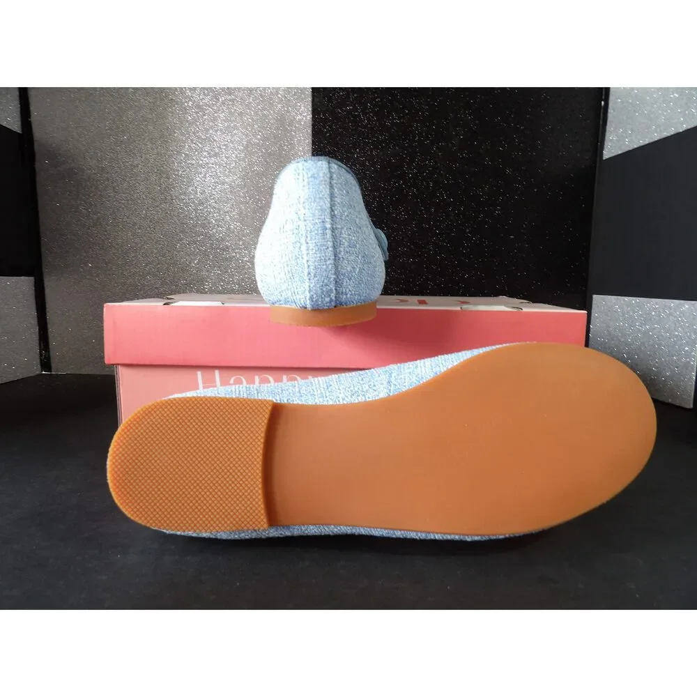 Skipp F1 Mary Jane Flats – Light Blue Linen – (Little Kids Size 1)